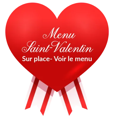 Menu Saint-Valentin sur place